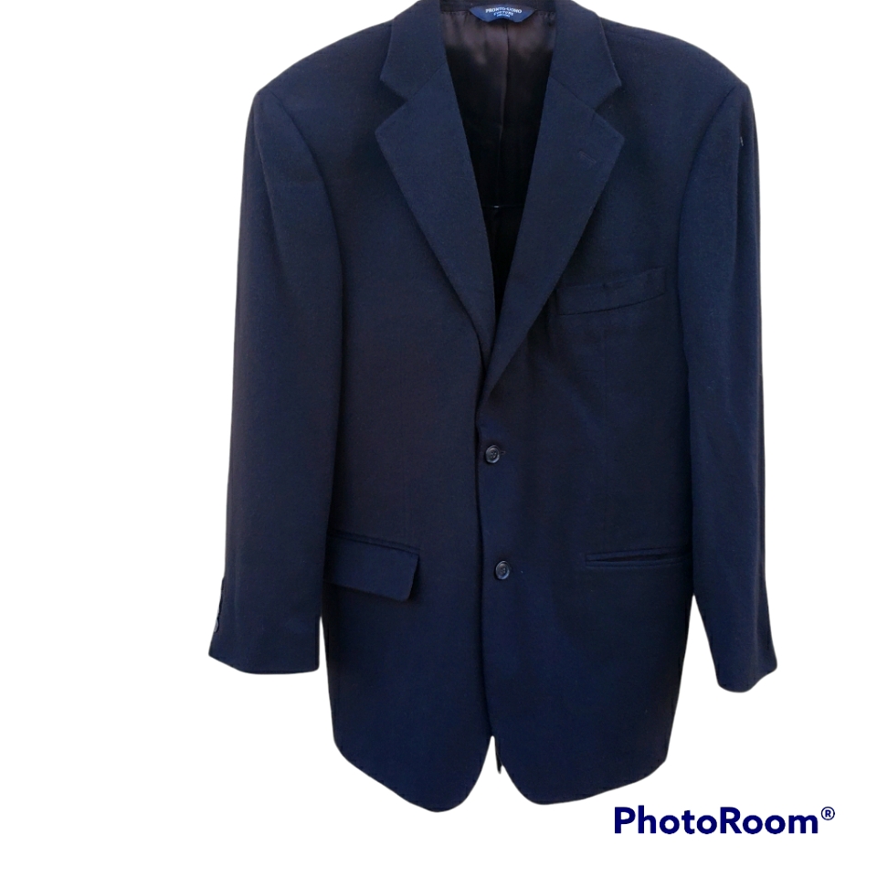 Pronto Uomo Mens Black Cashmere Jacket